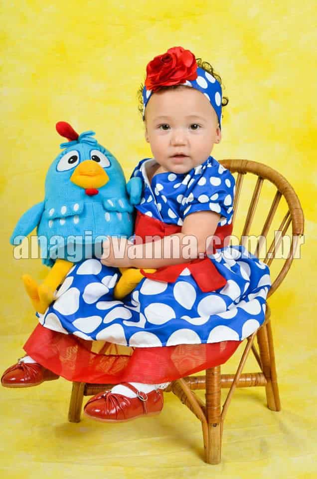 vestido galinha pintadinha para festa infantil Vestidos para bebê de 1 ano