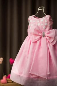 Vestido infantil simples rosa